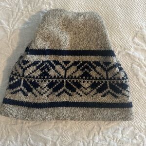 Eddie Bauer Nordic Snowflake Wool Blend Beanie Hat